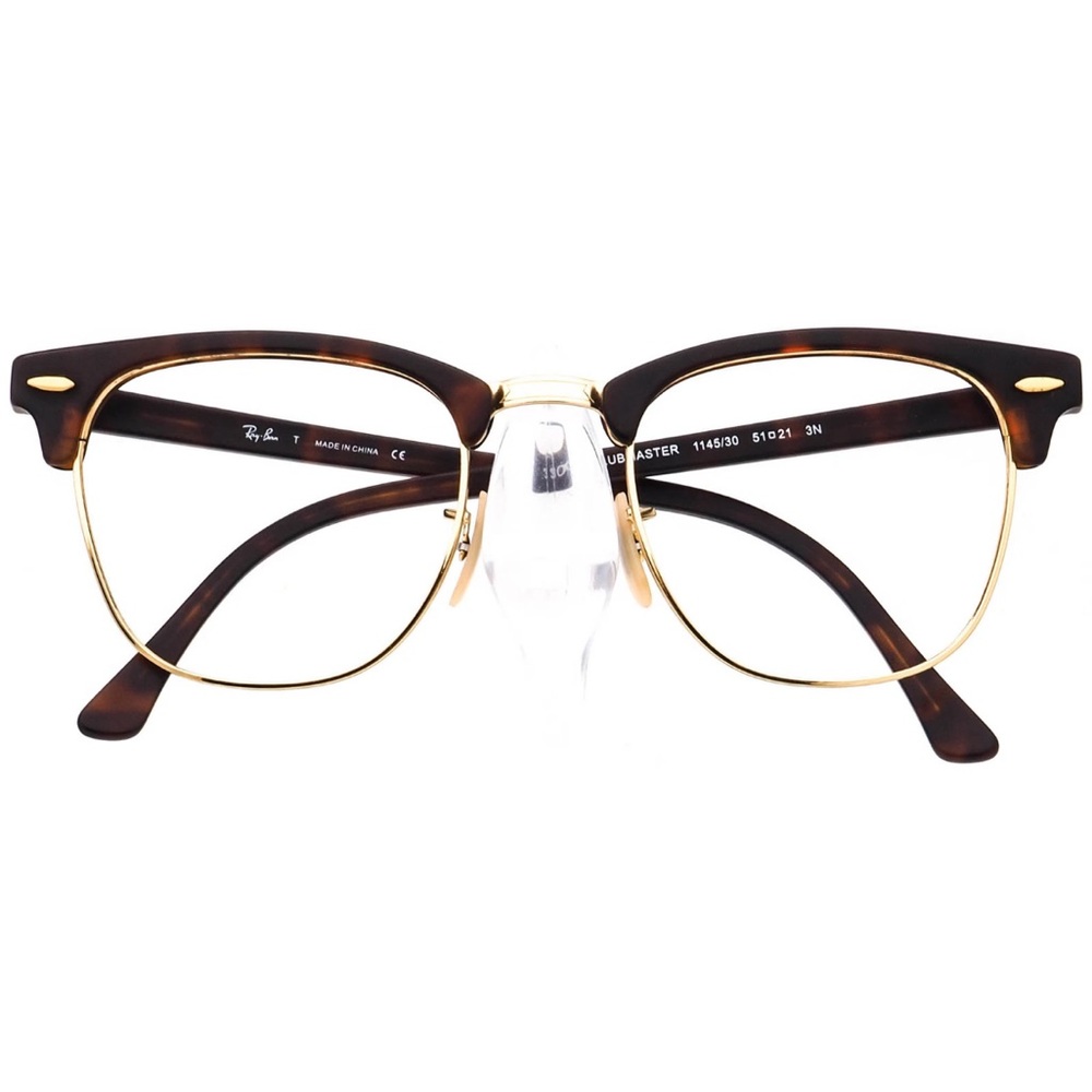 Ray-Ban Clubmaster Frame Only RB 3016 Clubmaster 1145/30 Havana/Gold Square 51mm